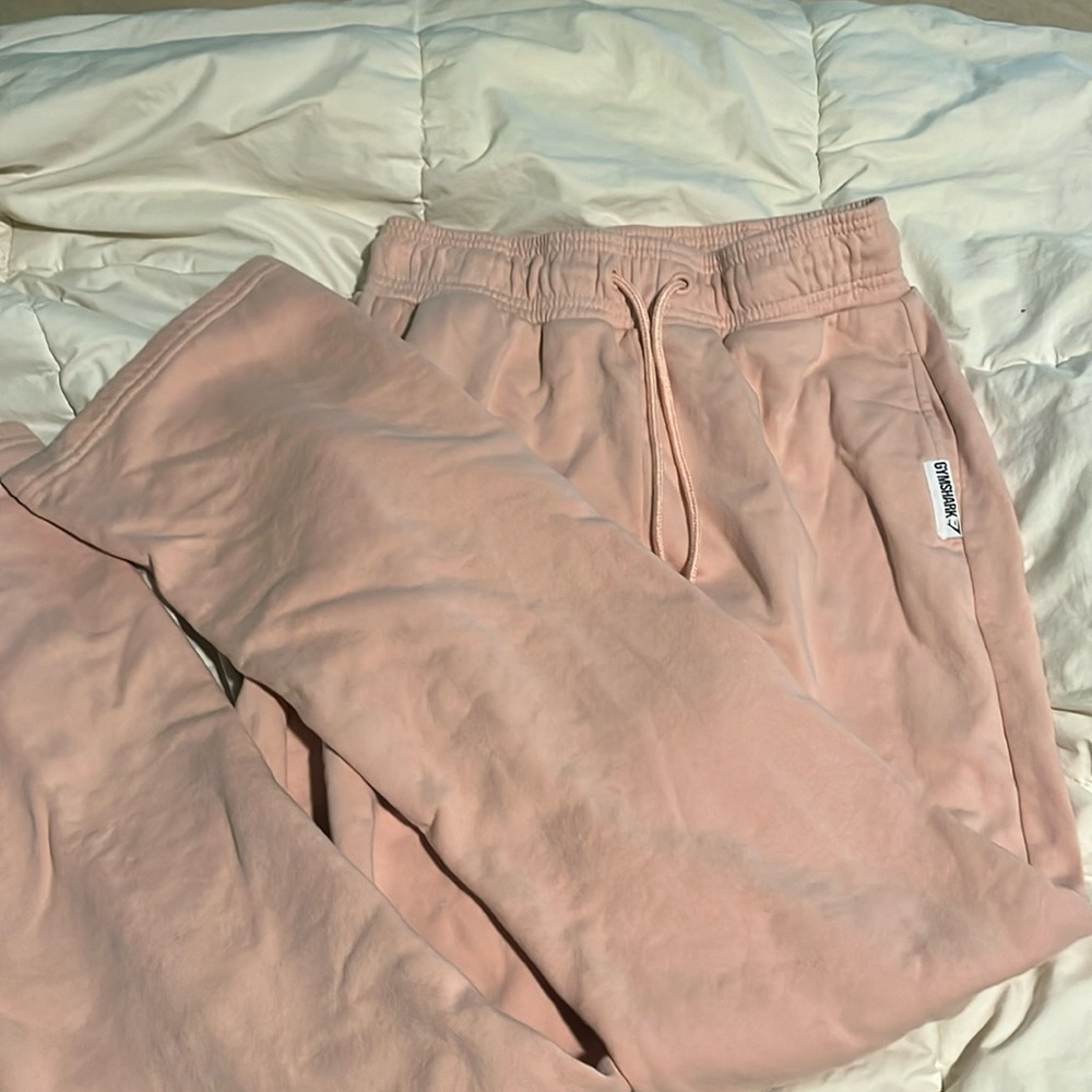 Pink gymshark sweatpants